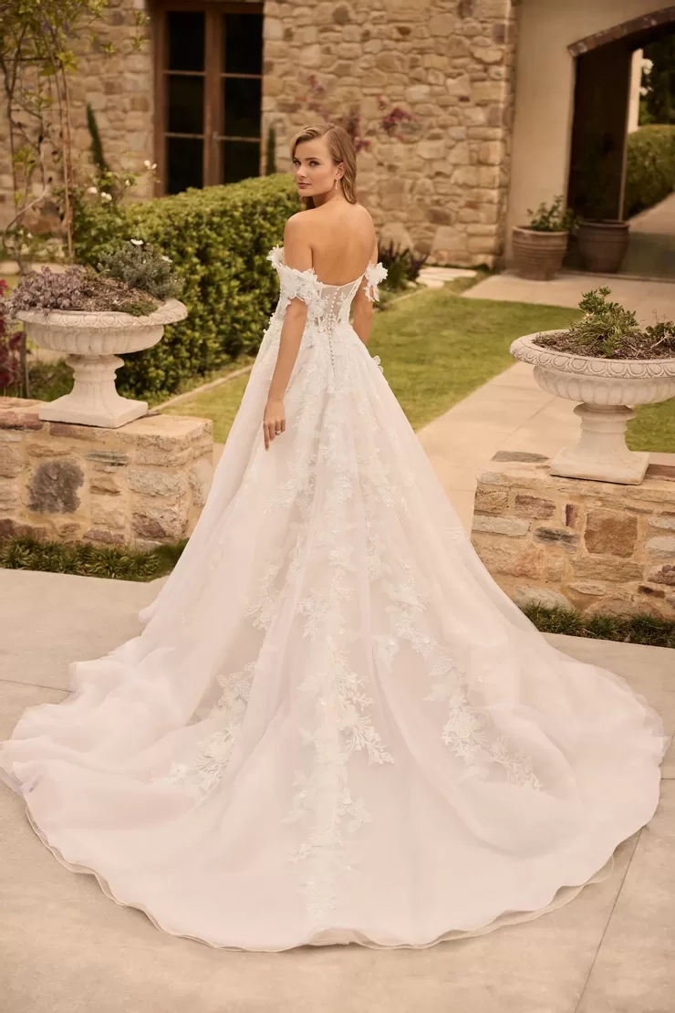 Sophia Tolli Blossom wedding dress - back view with illusion lace back detail