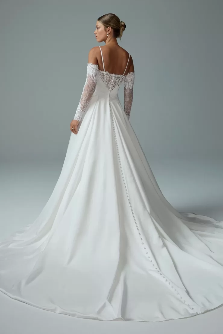 Sophia Tolli Nim wedding dress - back view with minimalist back detail